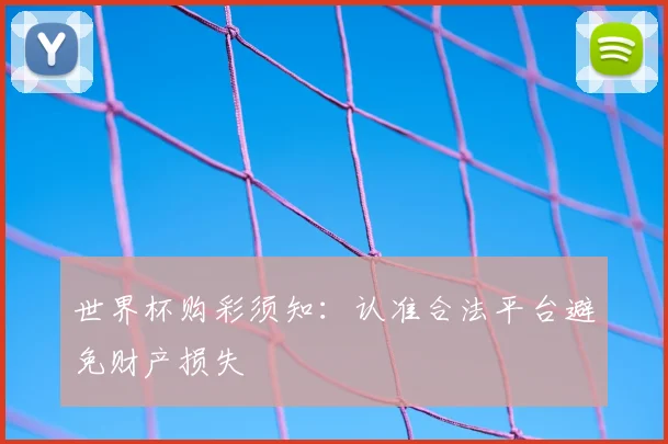 世界杯购彩须知:认准合法平台避免财产损失